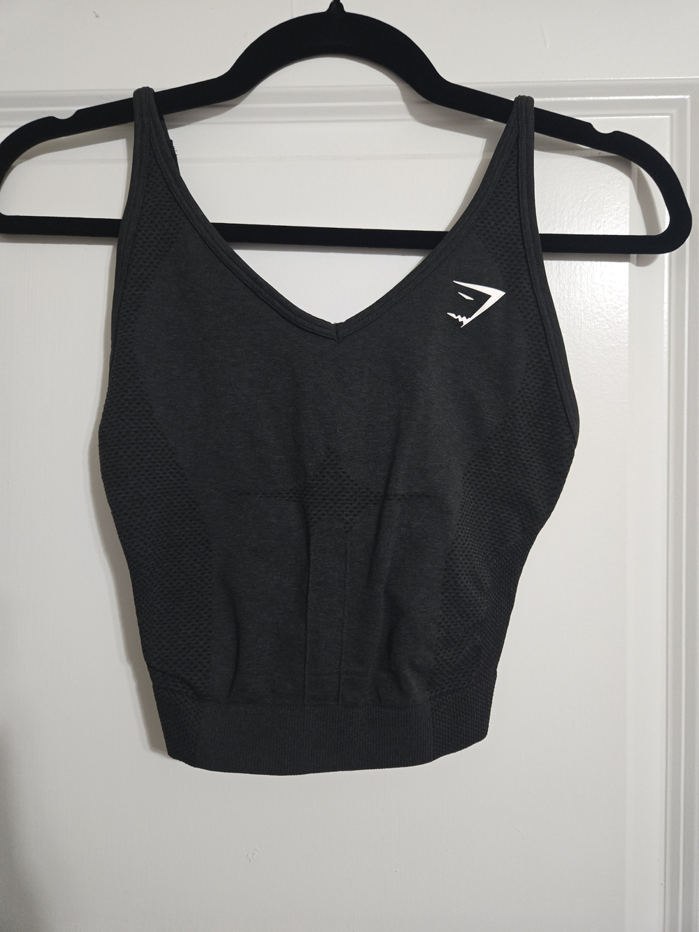 Gymshark Charcoal Gray Seamless Cropped Tank